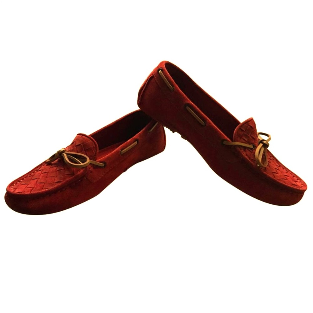 Bottega Veneta Red Loafers